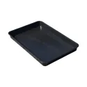 Drip tray without grating for small containers, black
