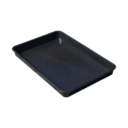 Drip tray without grating for small containers, black