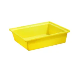 Spill containment tray without grating for small containers 45 l, 630 x 590 x 175 mm