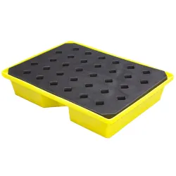 Spill tray with grating for small containers 43 l, 800 x 605 x 170 mm