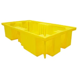 Spill containment tray without grating for 2 IBCs 2310 x 1360 x 510 mm