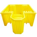 Drip tray without grating for 1 IBC 2065 x 1445 x 705 mm, yellow