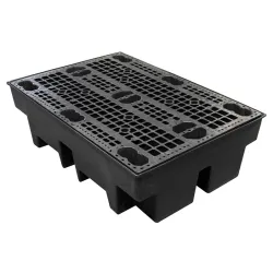 Spill containment tray with grating for 2 barrels 1220 x 820 x 330 mm