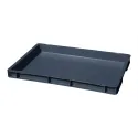 Catch tray without grating for small containers, gray