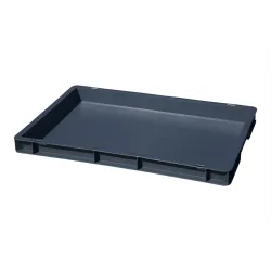 Spill containment tray without grating for small containers 8 l, 595 x 395 x 50 mm