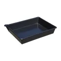Drip tray without grate for small containers, black