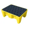 Spill containment tray with grid for small containers 70 l, 804 x 608 x 315 mm