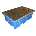 Collection tray, increased load capacity with grating for 2 barrels