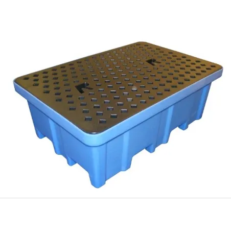 Collection tray, increased load capacity with grating for 2 barrels