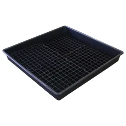 Drip tray with grating for small containers 99 l, 1000 x 1000 x 120 mm