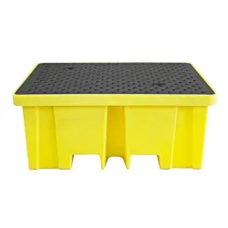 Spill containment sump with grating for 4 XL drums, increased load capacity and containment 1220 x 1220 x 495 mm
