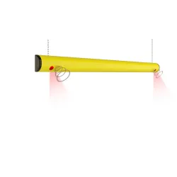 Height restrictor WARNING BAR with acoustic-light system 3000 mm