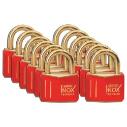 Brass padlock, standard body, brass shackle