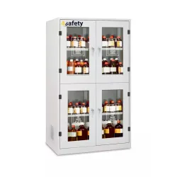 Safety cabinet for chemicals and corrosive substances with partition walls and glazed doors size XL 1200 x 600 x 1