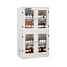 Safety cabinet for chemicals and corrosive substances with partition walls and glazed doors size XL 1200 x 600 x 1