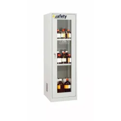 Safety cabinet for chemicals and corrosive substances with glass doors size M 600 x 600 x 1950 mm