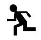 Symbol MONO ALU kolor 4signal 25W - pieszy w ruchu - optyka: standard/szerokokątna