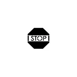 Symbol MONO ALU color 4signal 25W - "STOP" - optics: standard/wide-angle