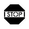 Symbol MONO ALU color 4signal 25W - "STOP" - optics: standard/wide-angle