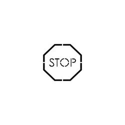 MONO ALU symbol color 4signal 25W - "STOP" full - optics: standard/wide-angle