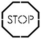 Symbol MONO ALU kolor 4signal 25W - "STOP" pełny - optyka: standard/szerokokątna