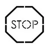 MONO ALU symbol color 4signal 25W - "STOP" full - optics: standard/wide-angle