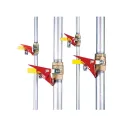 Steel ball valve lockout 8 holes