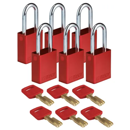 SAFEKEY aluminum padlock, standard body, steel shackle