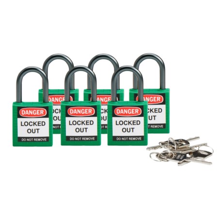 Kłódka nylonowa, korpus kompaktowy 32 mm, szekla aluminiowa 25 mm KD niebieska 6 szt Kłódka nylonowa, korpus kompaktowy 32 mm, szekla aluminiowa 25 mm KD niebieska 6 szt