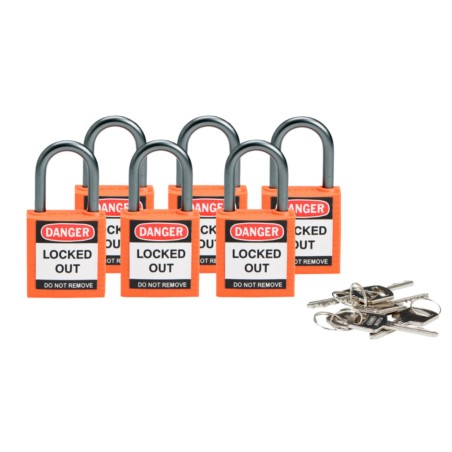 Kłódka nylonowa, korpus kompaktowy 32 mm, szekla aluminiowa 25 mm KD niebieska 6 szt Kłódka nylonowa, korpus kompaktowy 32 mm, szekla aluminiowa 25 mm KD niebieska 6 szt