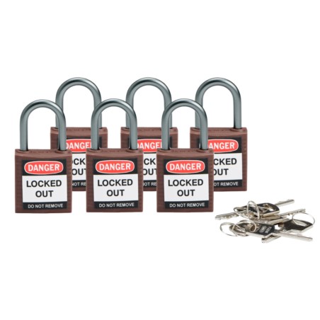Kłódka nylonowa, korpus kompaktowy 32 mm, szekla aluminiowa 25 mm KD niebieska 6 szt Kłódka nylonowa, korpus kompaktowy 32 mm, szekla aluminiowa 25 mm KD niebieska 6 szt