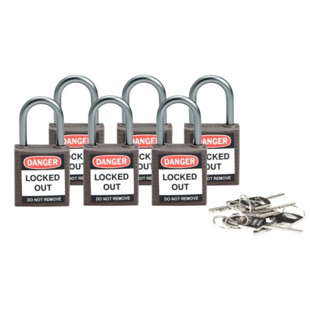 Kłódka nylonowa, korpus kompaktowy 32 mm, szekla aluminiowa 25 mm KD niebieska 6 szt Kłódka nylonowa, korpus kompaktowy 32 mm, szekla aluminiowa 25 mm KD niebieska 6 szt