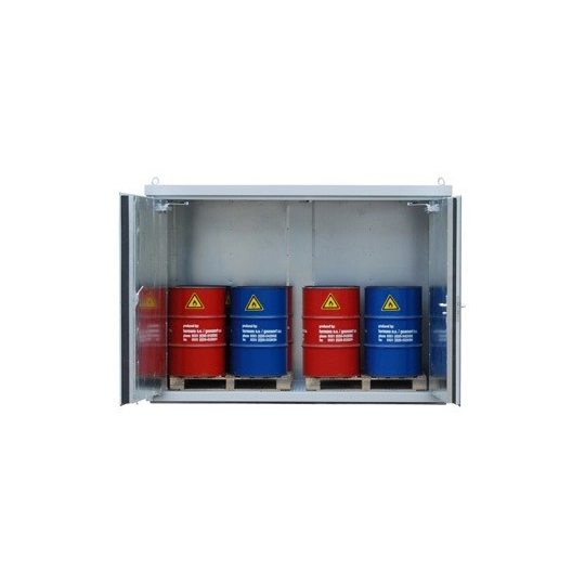 Kontener jednopoziomowy na 2 IBC / 3 euro palety F60 ognioodporny