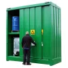 Uninsulated two-level container for storing 16 drums or 4 IBC tanks 3000 x 1500 x 3295 mm
