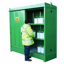 Uninsulated container with shelves 2500 x 800 x 2350 mm