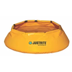 Flexible round spill containment tray 1295 x 279 mm, yellow