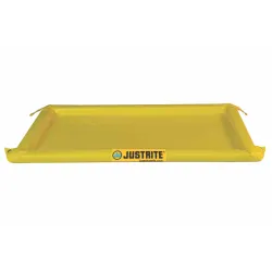 Flexible spill containment tray, polyurethane walls, 600 x 1200 x 51 mm, yellow