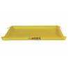 Flexible spill containment tray, polyurethane walls, 600 x 1200 x 51 mm, yellow