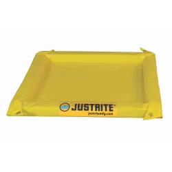Flexible spill containment tray, polyurethane walls, 600 x 600 x 51 mm, yellow