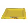 Flexible spill containment tray, polyurethane walls, 600 x 600 x 51 mm, yellow