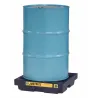 Low-profile spill containment tray for 1 barrel with grating 45 l, 635 x 635 x 140 mm