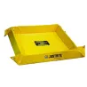 Flexible spill containment tray, polyurethane walls, 600 x 600 x 102 mm, yellow