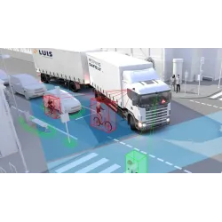 Anti-collision SR 360° system - safety on turns - forklift