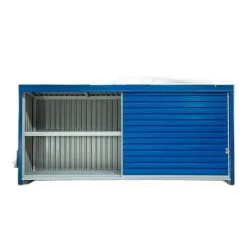 Two-level container for 12 IBCs / 16 Euro pallets, uninsulated