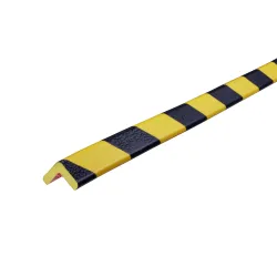 Black-yellow type E corner protection profile