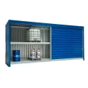 Two-level container for 6 IBCs / 8 Euro pallets, opening doors