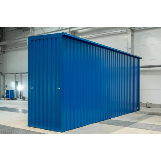 Two-level container for 6 IBCs / 8 Euro pallets, opening doors