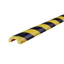 Black-yellow profile type R30 1 m protection for cables and pipes