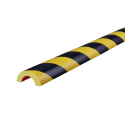 Black-yellow R30 profile for the protection of cables and pipes