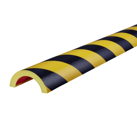 Black-yellow profile type R50 1 m protection for cables and pipes